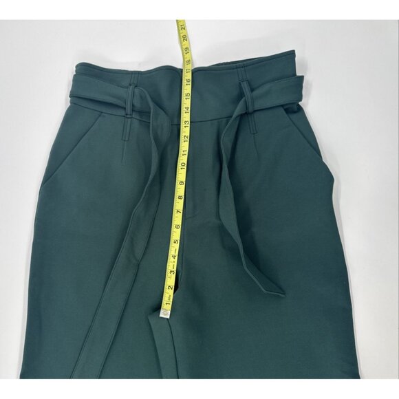 Maeve Anthropologie Dress Pants Trousers Womens 12T Green Belted Wide Leg Ponte - Picture 9 of 12